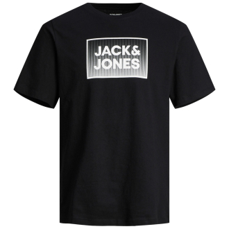 T-Shirt mit Label-Print schwarz_BLACK | 3XL