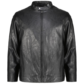 Blouson in Leder-Optik schwarz_BLACK | 4XL