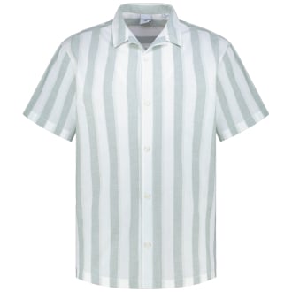 Freizeithemd aus Leinenmischung grün/weiß_LILY PAD/LOOSE | 3XL
