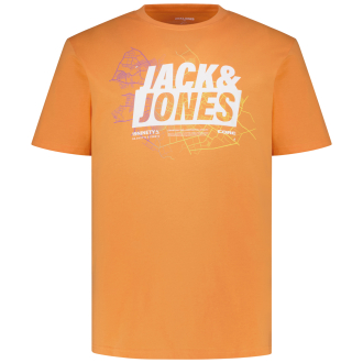T-Shirt mit Label-Print orange_TANGERINE | 3XL