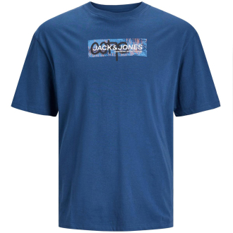 T-Shirt mit Label-Print jeansblau_ENSIGN BLUE | 3XL