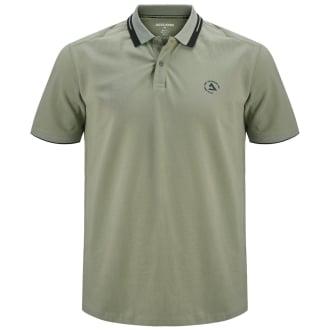 Poloshirt mit Kontrastdetails grau_SHADOW | 3XL