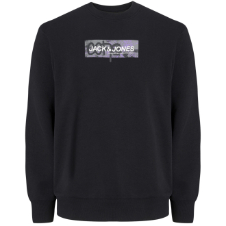 Sweatshirt mit Label-Print schwarz_BLACK | 3XL