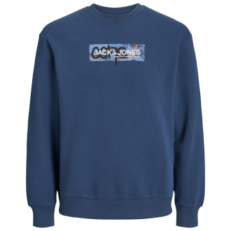 Sweatshirt mit Label-Print jeansblau_ENSIGN BLUE | 3XL