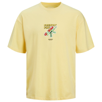T-Shirt mit Print gelb_ITALIAN STRAW | 3XL
