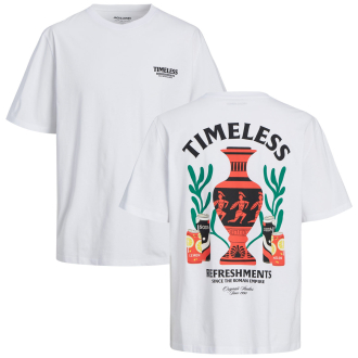 T-Shirt mit Print auf Vorder- und Rückseite weiß_BRIGHT WHITE/TIMELESS | 3XL