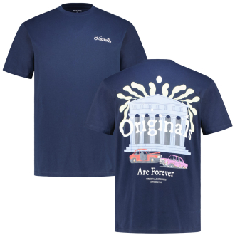 T-Shirt mit Print auf Vorder- und Rückseite marine_SKY CAPTAIN | 3XL