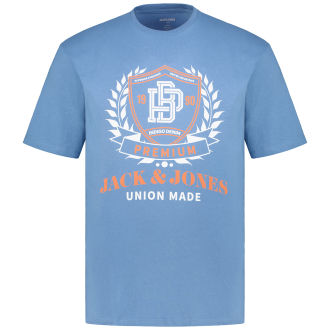 T-Shirt mit Label-Print marine_CAPTAINS BLUE | 3XL