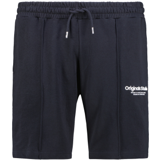 Kurze Jogginghose mit Print schwarz_BLACK | W46
