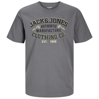 T-Shirt mit Label-Print grau_CASTLEROCK | 3XL