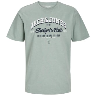 T-Shirt mit Label-Print grün_ICEBERG GREEN/MELANGE | 3XL