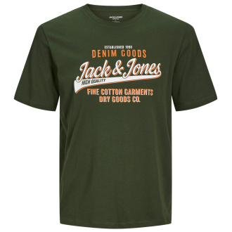 T-Shirt mit Label-Print oliv_KOMBU GREEN | 3XL