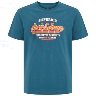 T-Shirt mit Label-Print blau_OCEANVIEW | 3XL