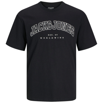 T-Shirt mit Label-Print schwarz_BLACK | 3XL