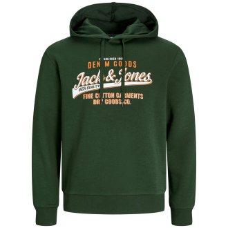 Hoodie mit Label-Print oliv_KOMBU GREEN | 3XL