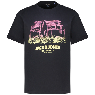 T-Shirt mit Print schwarz_BLACK | 3XL