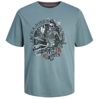 T-Shirt mit Skull-Print graublau_GOBLIN BLUE/BIG | 3XL