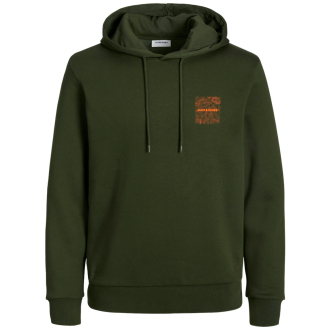 Hoodie mit Label-Print oliv_KOMBU GREEN | 3XL