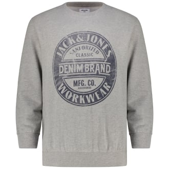 Sweatshirt aus Baumwolle hellgrau_LIGHT GREY MELANGE | 3XL