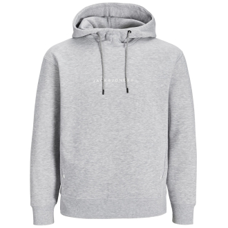 Hoodie mit Label-Print hellgrau_LIGHT GREY MELANGE/JACKJONES | 3XL