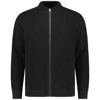 Strickjacke aus Baumwollmischung schwarz_BLACK | 3XL