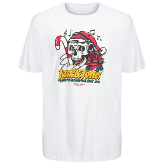 T-Shirt mit Skull-Print weiß_BRIGHT WHITE | 3XL
