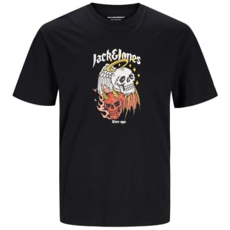 T-Shirt mit Skull-Print schwarz_BLACK | 3XL