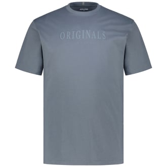 T-Shirt mit Label-Print grau_STORMY WEATHER | 3XL