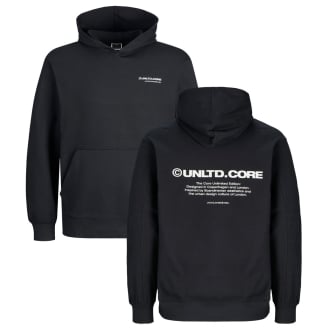 Hoodie mit Print auf Vorder- und Rückseite schwarz_BLACK | 5XL