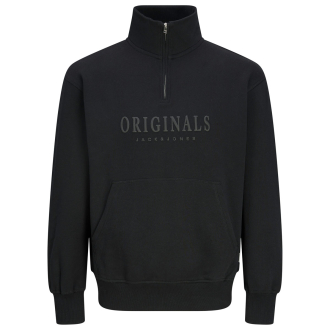 Sweatshirt mit Label-Print schwarz_BLACK | 4XL