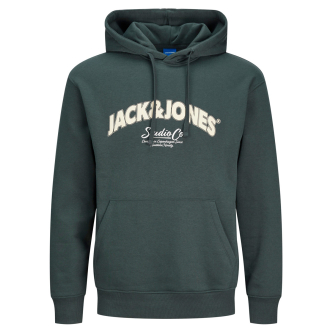 Hoodie mit Label-Print waldgrün_FOREST RIVER | 5XL
