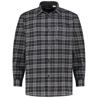 Kariertes Flanellhemd schwarz_TAP SHOE | 3XL