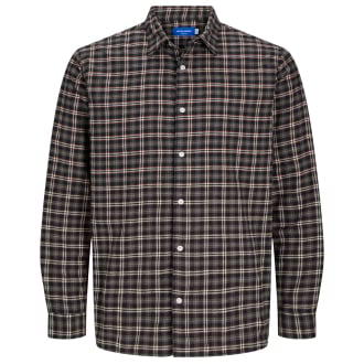 Kariertes Flanellhemd aus Baumwollmischung mittelgrau_PAVEMENT | 4XL