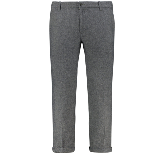 Baumwollhose mit Stretch, körpernah grau_GREY MELANGE/HERRINGBONE | 52/30