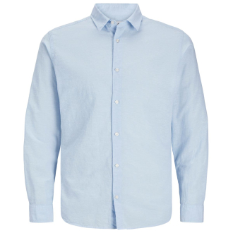Freizeithemd mit Leinen hellblau_CHAMBRAY BLUE | 3XL