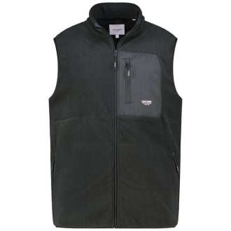 Leichte Fleeceweste mit Brusttasche schwarz_BLACK | 3XL