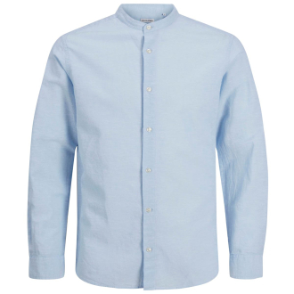 Freizeithemd mit Leinen hellblau_CHAMBRAY BLUE | 3XL