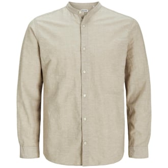 Freizeithemd aus Leinenmischung beige_CROCKERY | 3XL