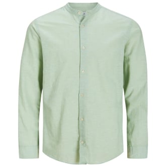 Freizeithemd mit Leinen grün_ICEBERG GREEN | 3XL