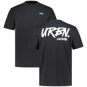 T-Shirt mit Print auf Vorder-und Rückseite schwarz_BLACK | 3XL