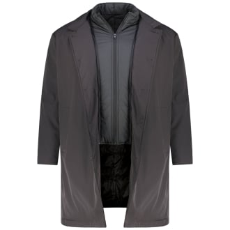 Mantel mit heraustrennbarem Westeneinsatz schwarz_BLACK | 3XL