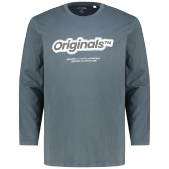 Longsleeve mit Label-Print waldgrün_FOREST RIVER | 5XL