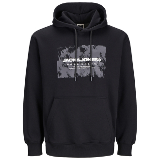 Hoodie mit Logo-Print schwarz_BLACK | 3XL