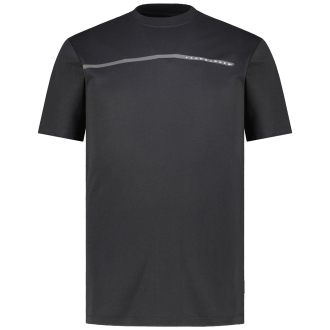 T-Shirt mit Label-Print schwarz_BLACK | 3XL