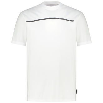 T-Shirt mit Label-Print weiß_BRIGHT WHITE | 3XL