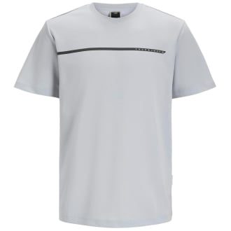 T-Shirt mit Label-Print grau_GRAY DAWN | 3XL