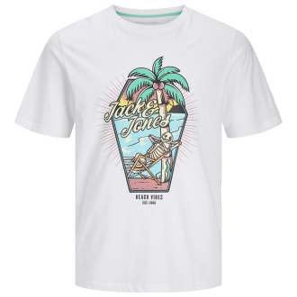 T-Shirt mit Motiv-Print weiß_WHITE | 3XL
