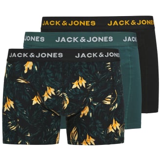 3er-Pack Pants mit Elasthan schwarz_BLACK/BLACK - DEEP TEAL | 3XL