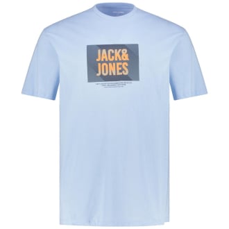 T-Shirt mit Label-Print hellblau_CHAMBRAY BLUE | 3XL