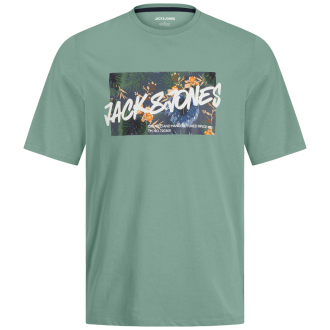 T-Shirt mit Label-Print grün_ICEBERG GREEN | 3XL
